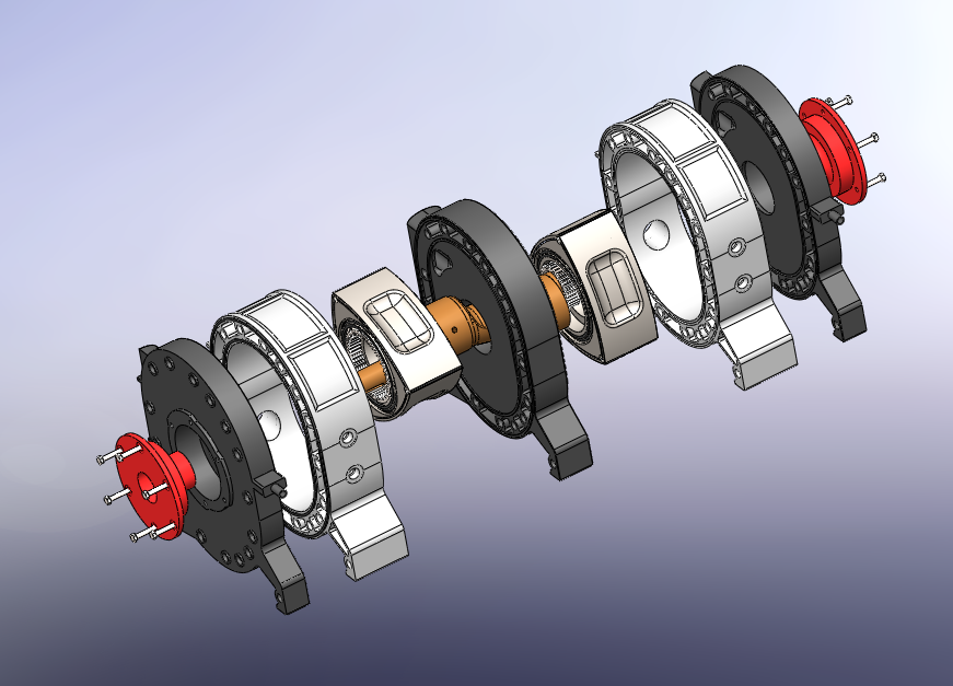 汪克尔转子发动机 Model of a Wankel Engine