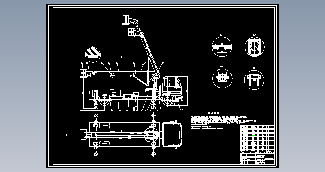 伸缩直臂式高空作业车布置图纸CAD+说明