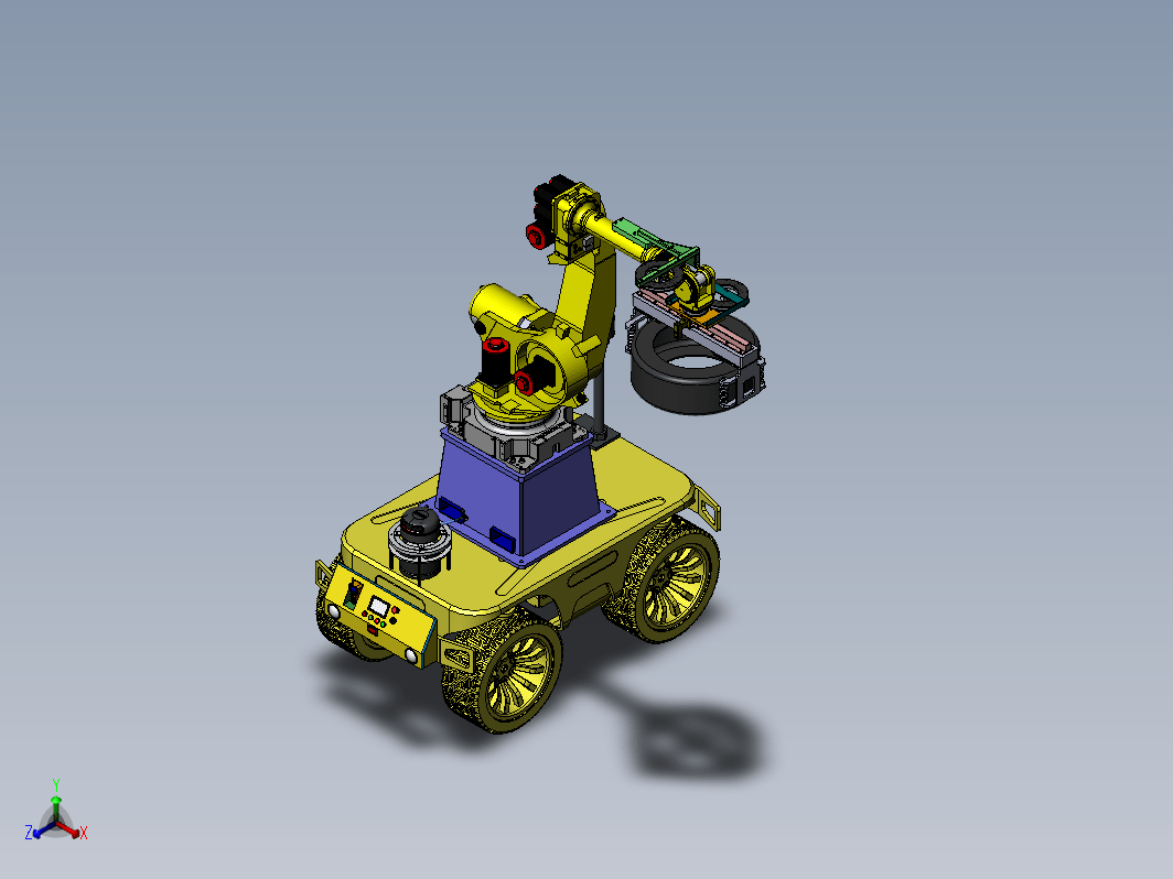 移动式轮胎自动搬运机器人