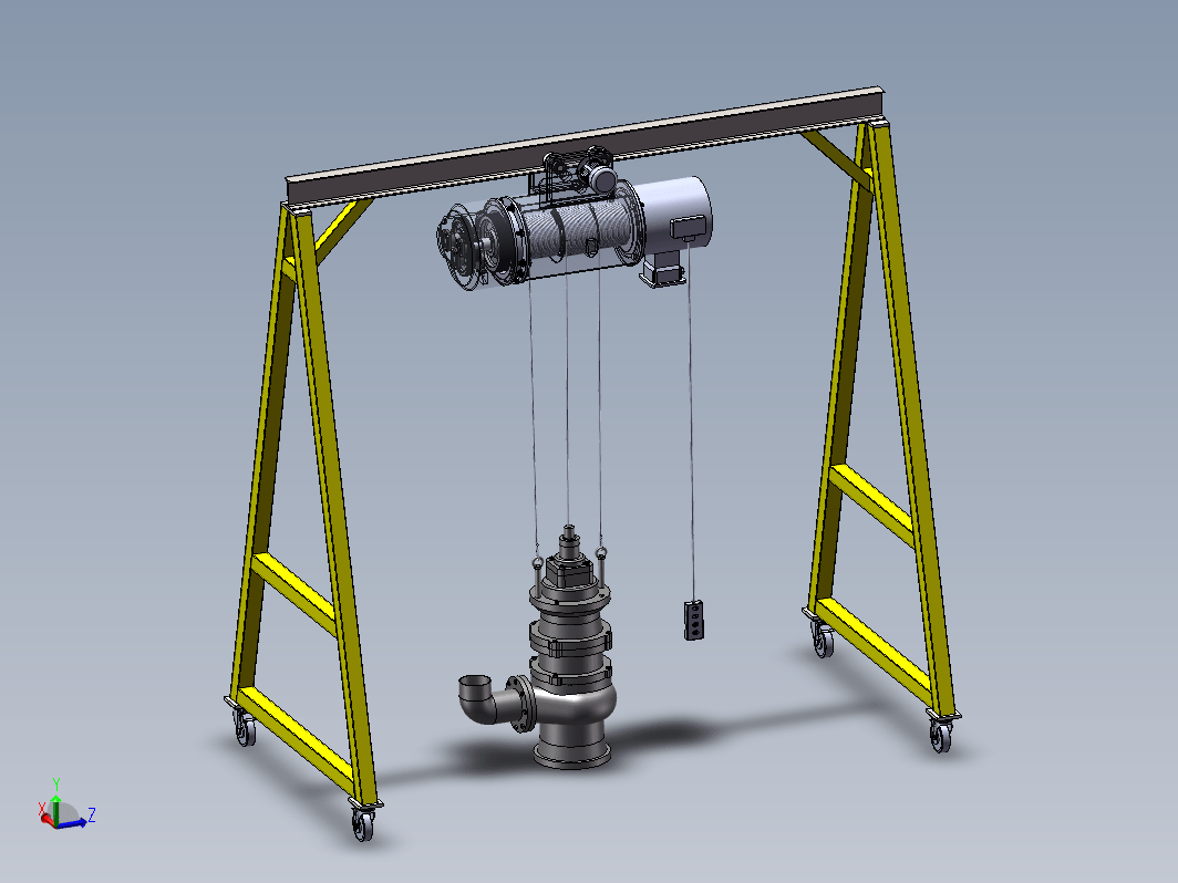 卷筒缠绕钢丝绳提升或牵引重物的轻小型起重设备 潜水泵提升装置结构设计