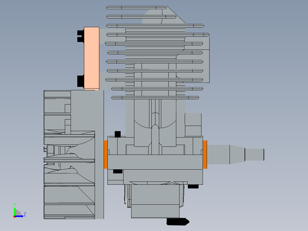 二冲程发动机结构 Two-stroke engine