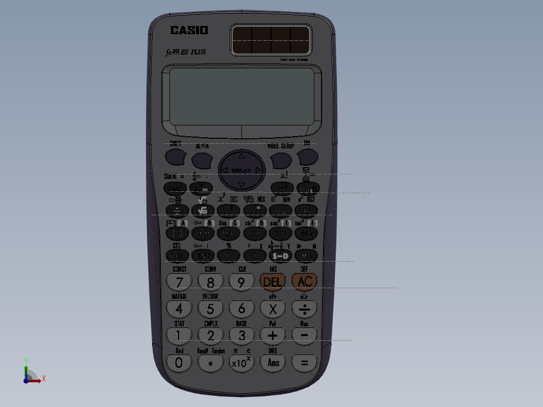 科学计算器3D数模图纸 CASIO fx-991ES PLUS