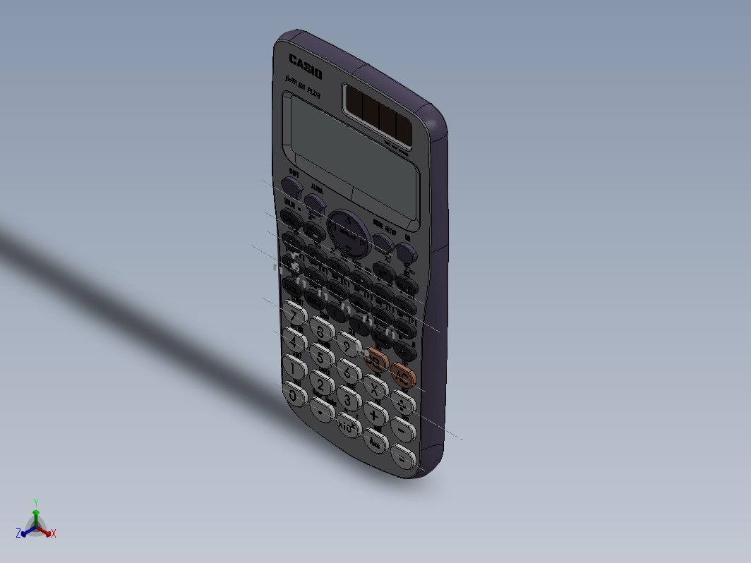 科学计算器3D数模图纸 CASIO fx-991ES PLUS