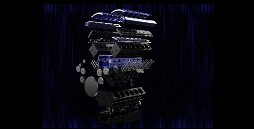V12汽车发动机图纸