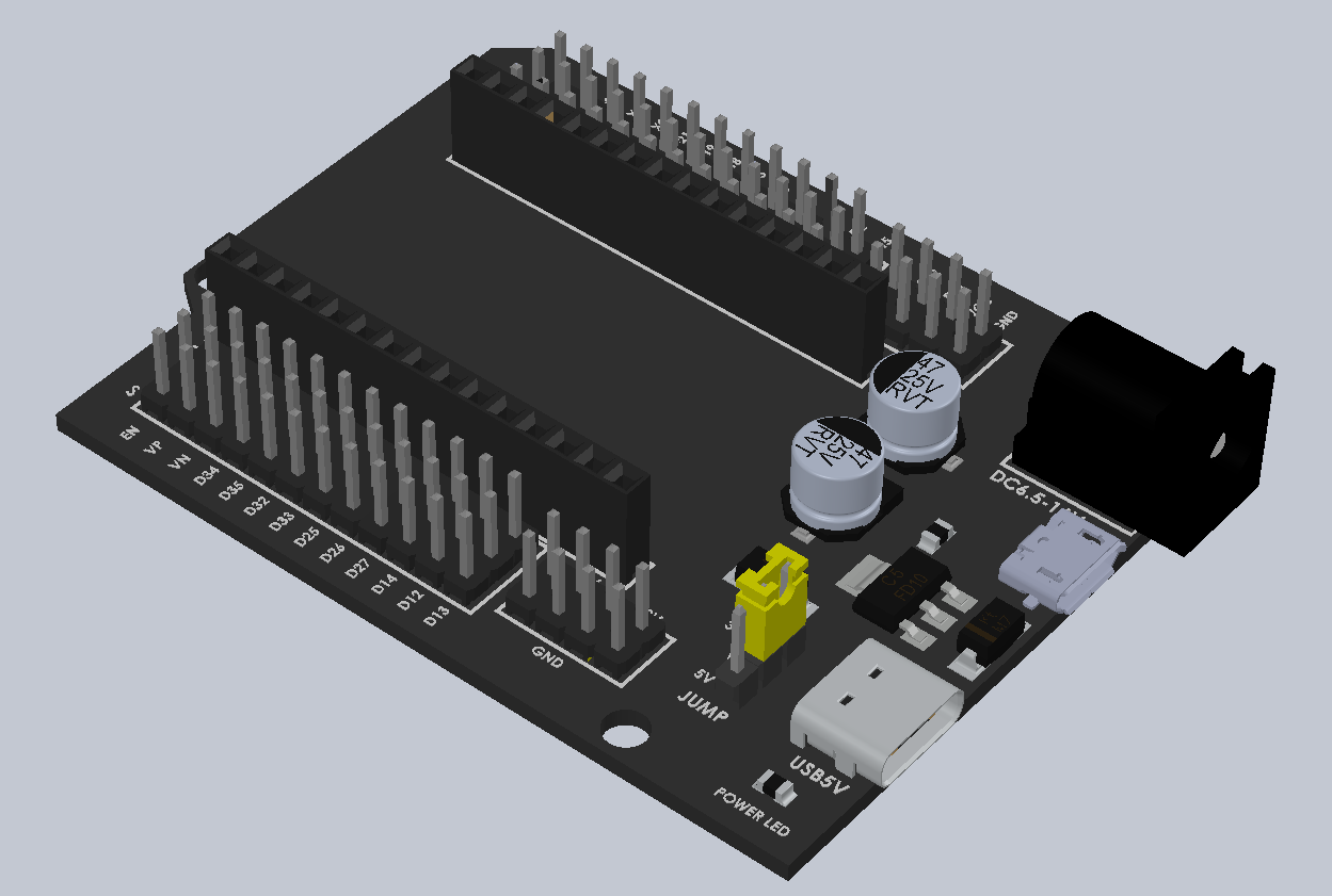 ESP32-DEBTUC型USB微型USB扩展板