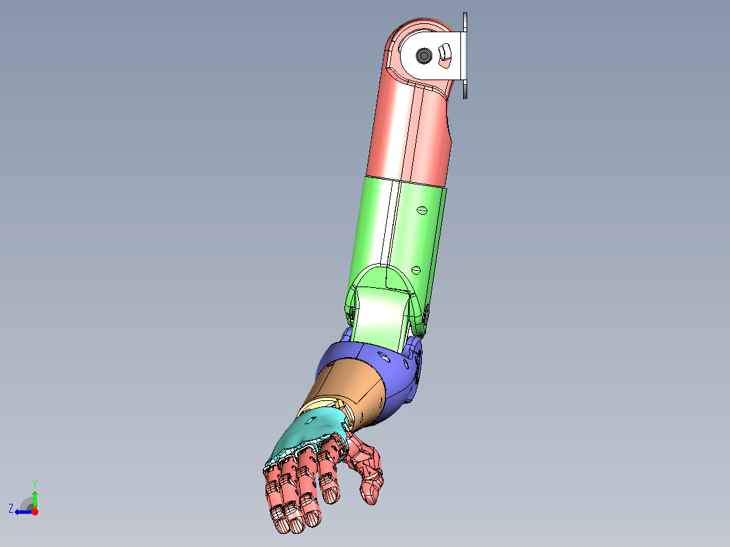 机械右手手腕模型