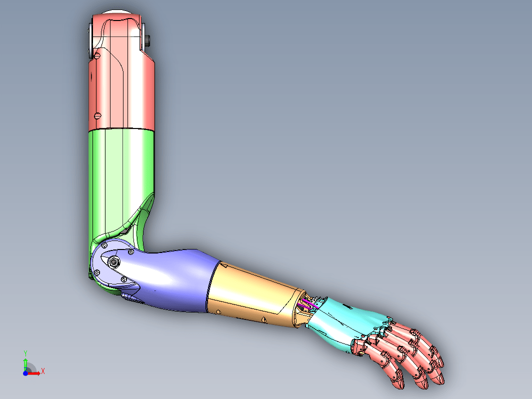 机械右手手腕模型