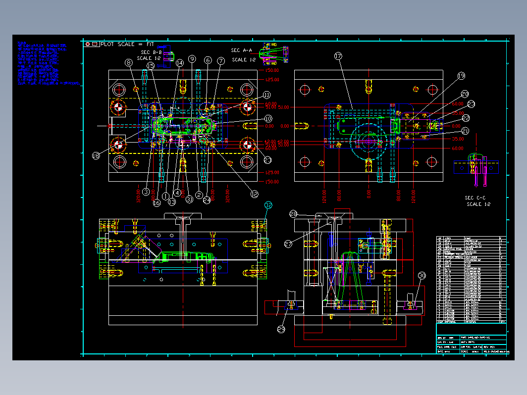 模具结构图—016斜行位