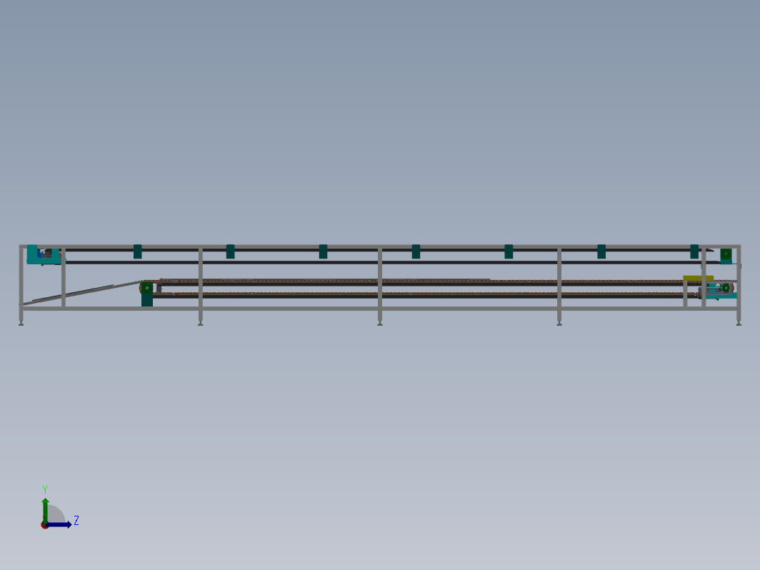 加长版的流水线输送机设计模型