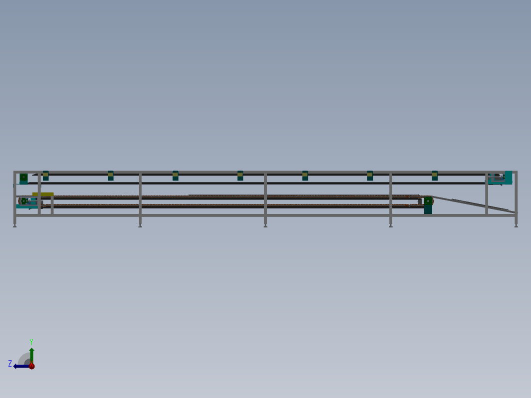 加长版的流水线输送机设计模型