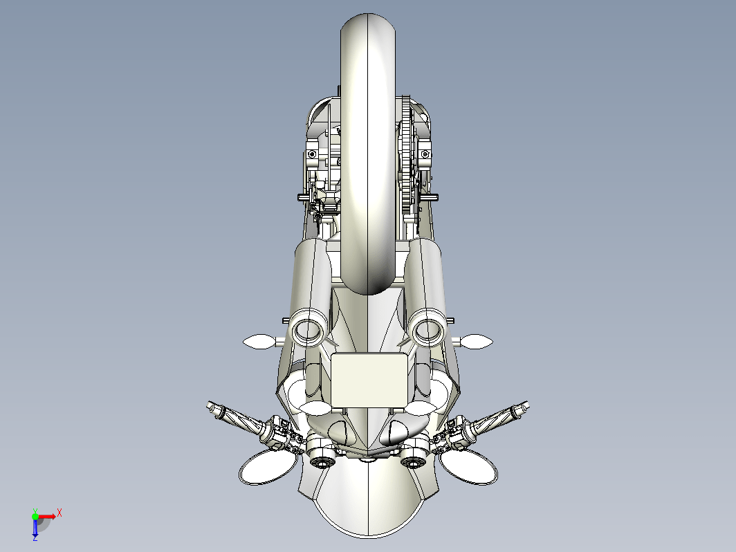 1184杜克M3S摩托车PROE设计