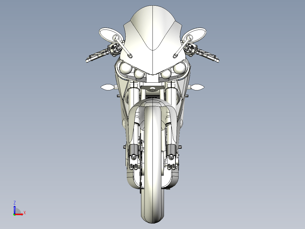 1184杜克M3S摩托车PROE设计