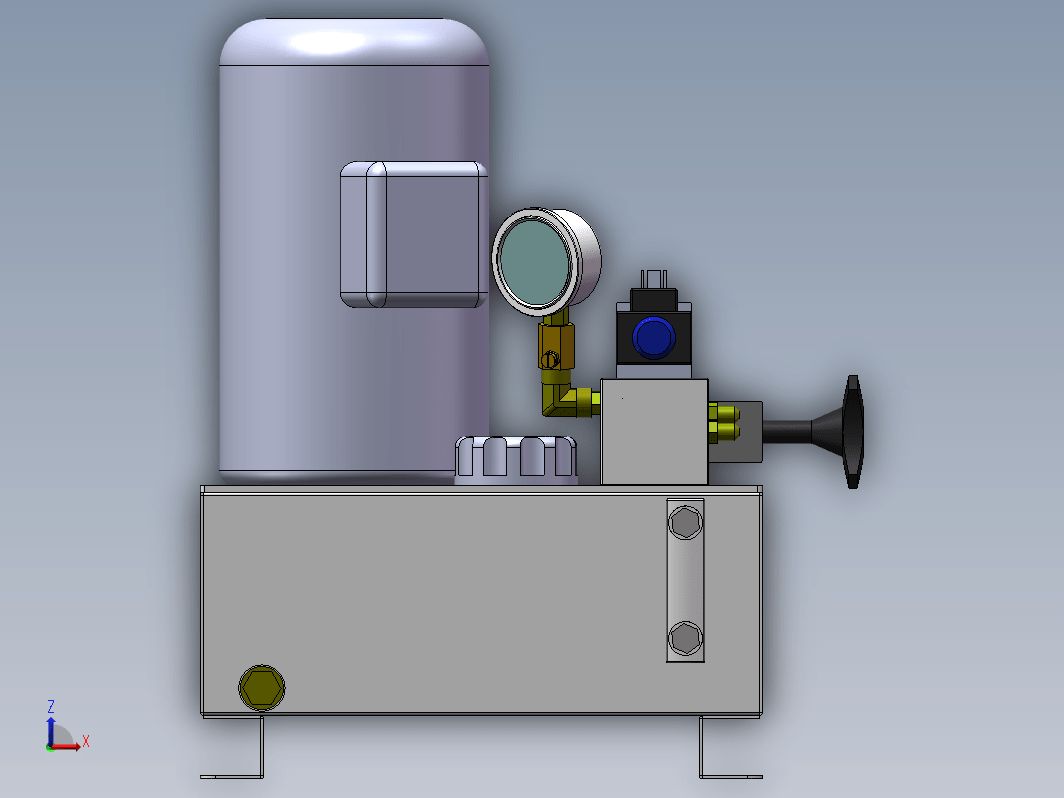 液压站3D原理图