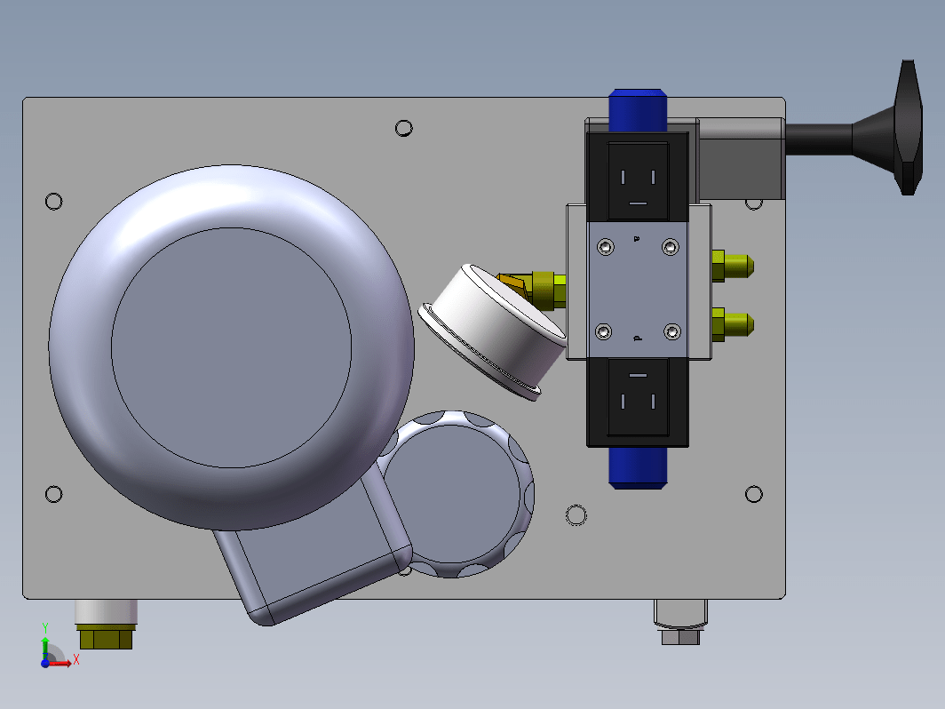 液压站3D原理图