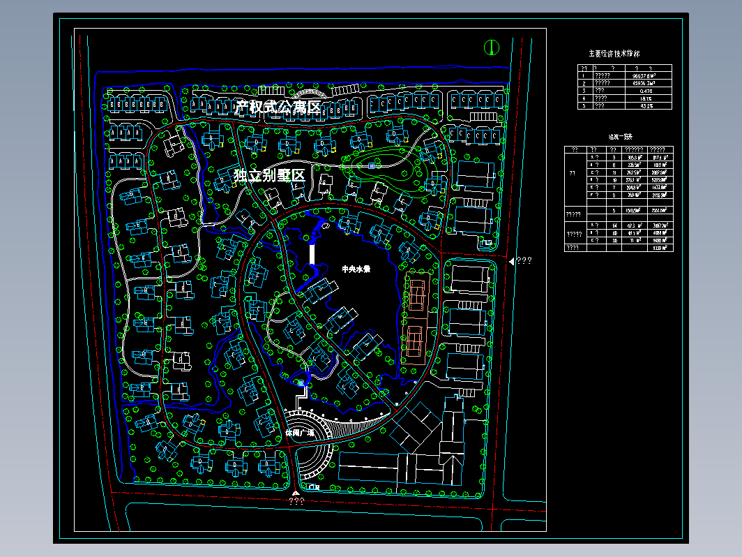 某别墅小区的总体规划图