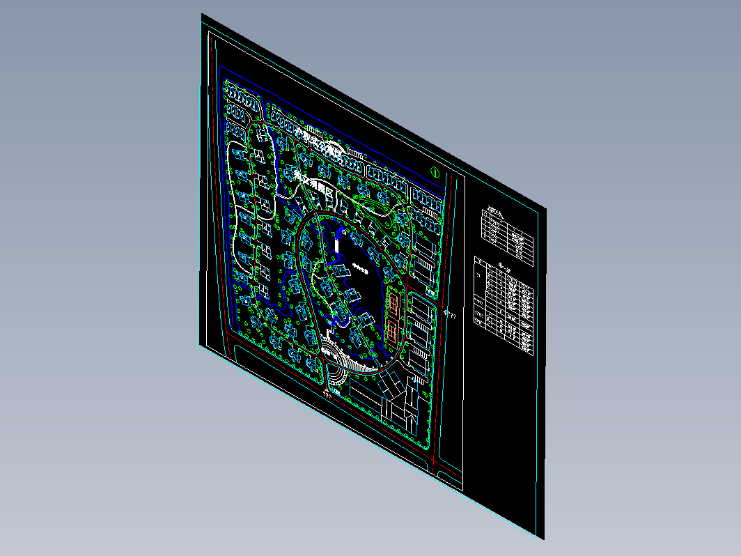 某别墅小区的总体规划图