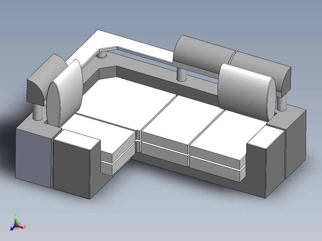 simple-sofa简易沙发模型3D图