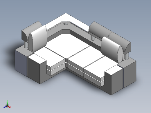 simple-sofa简易沙发模型3D图缩略图