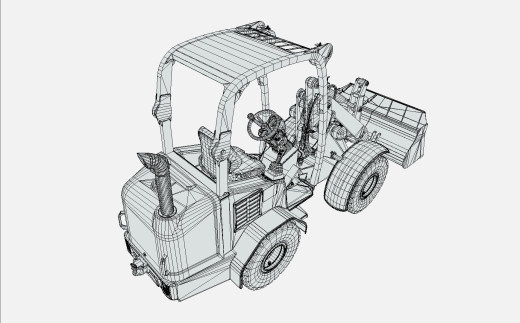 小型轮式装载机3D模型