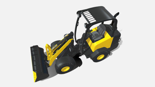 小型轮式装载机3D模型缩略图