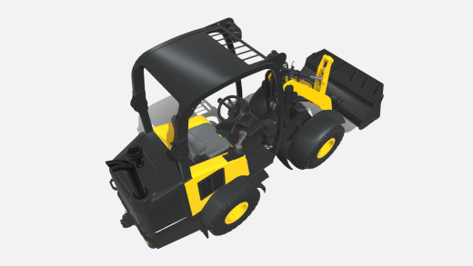 小型轮式装载机3D模型缩略图