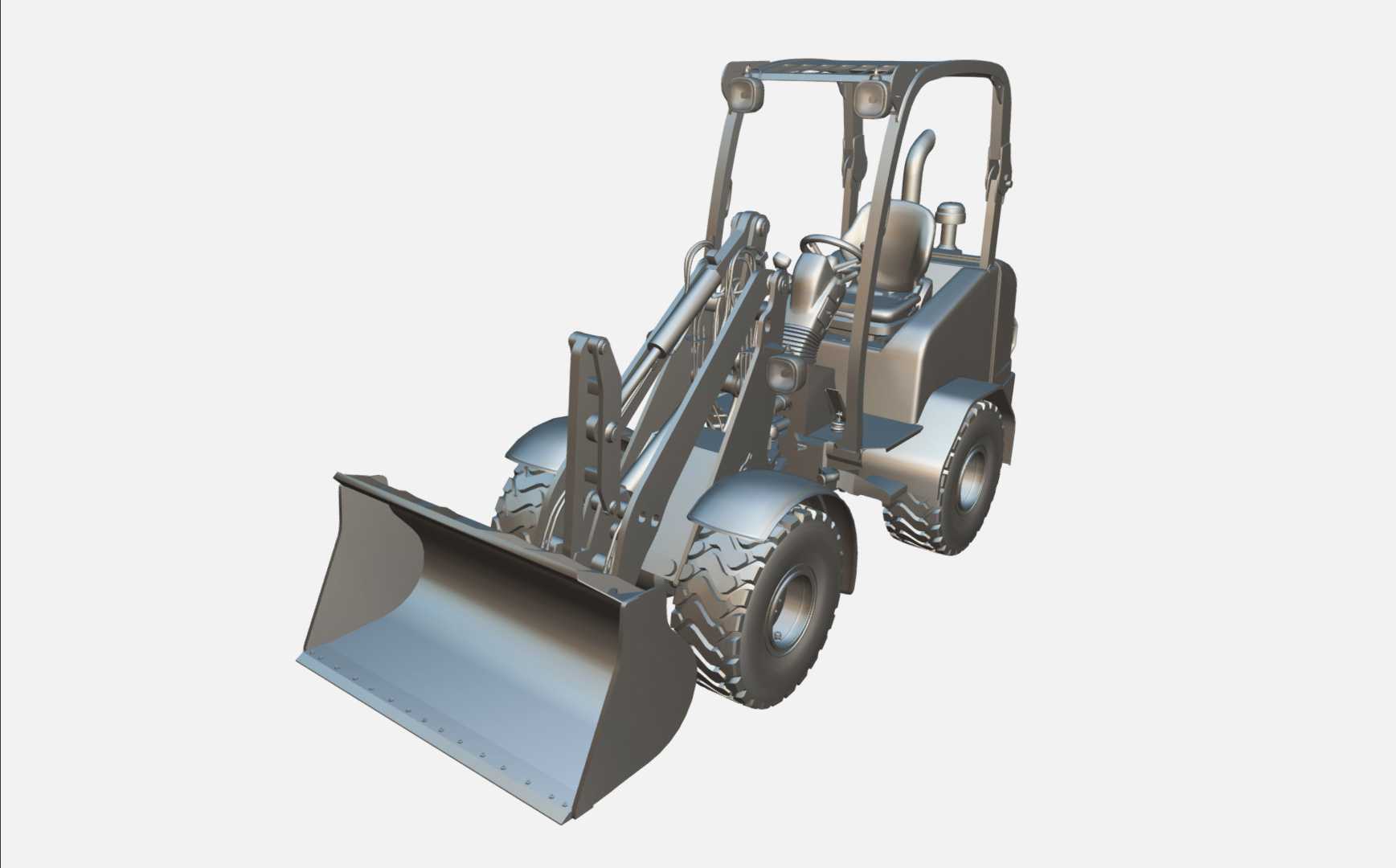 小型轮式装载机3D模型