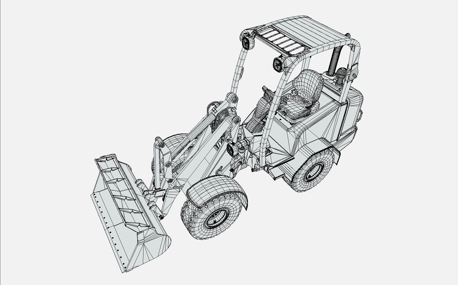 小型轮式装载机3D模型