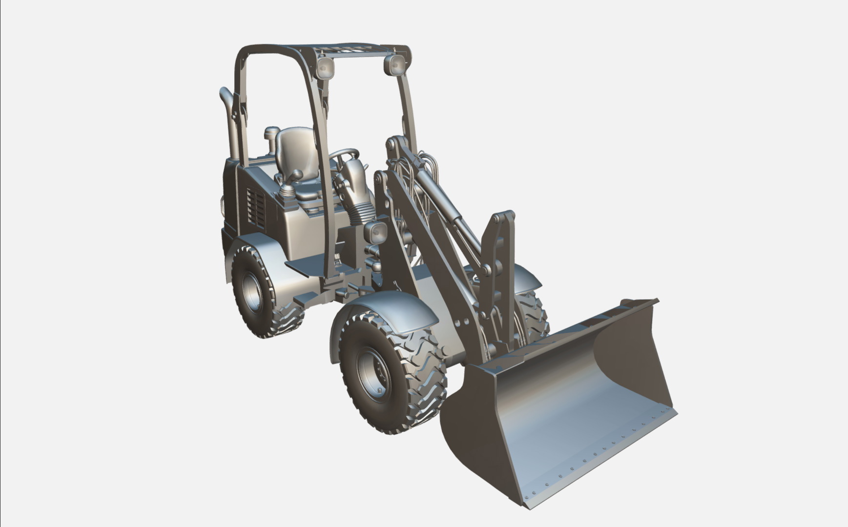 小型轮式装载机3D模型