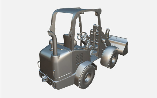 小型轮式装载机3D模型缩略图