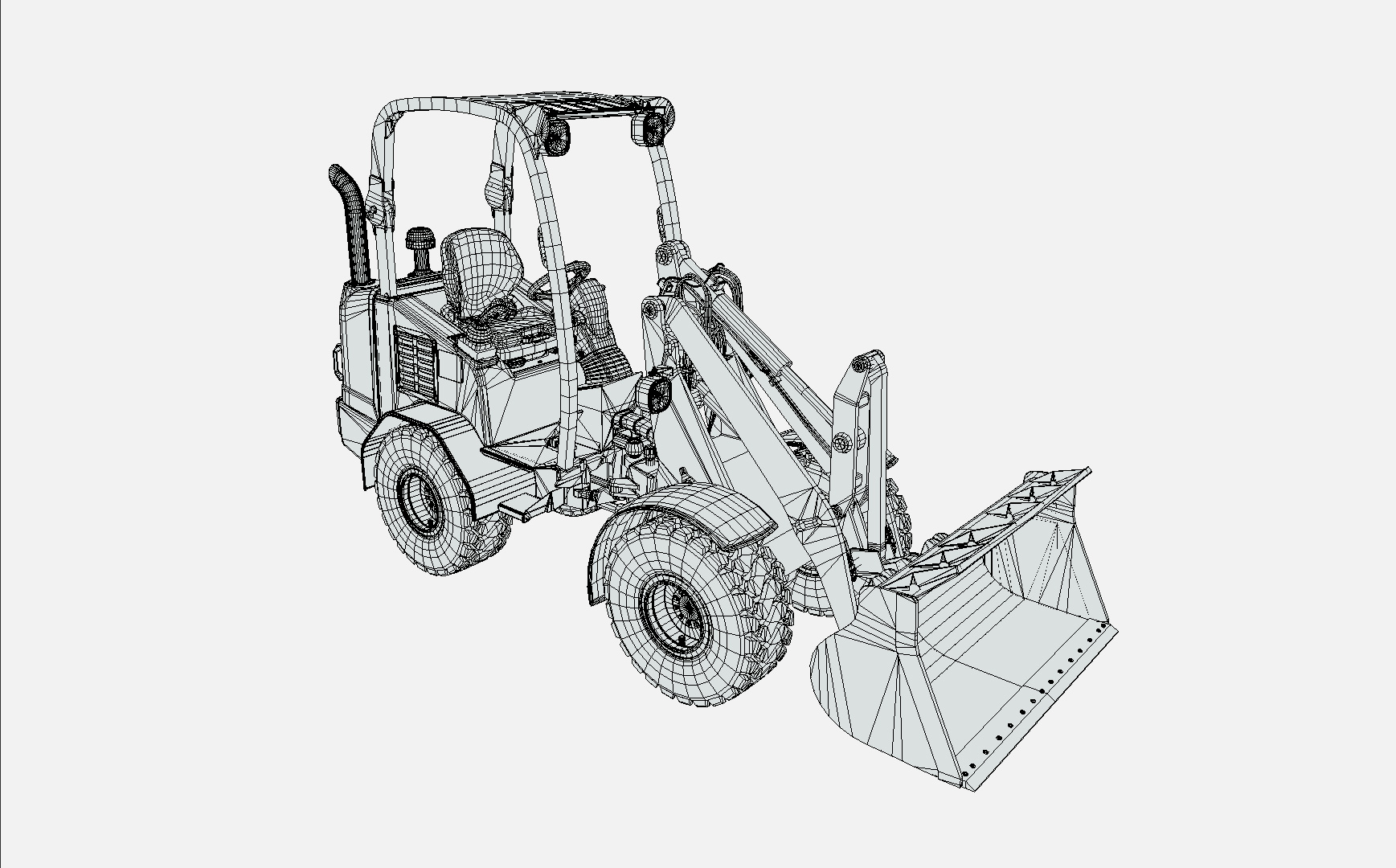 小型轮式装载机3D模型