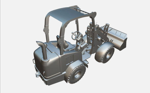 小型轮式装载机3D模型缩略图