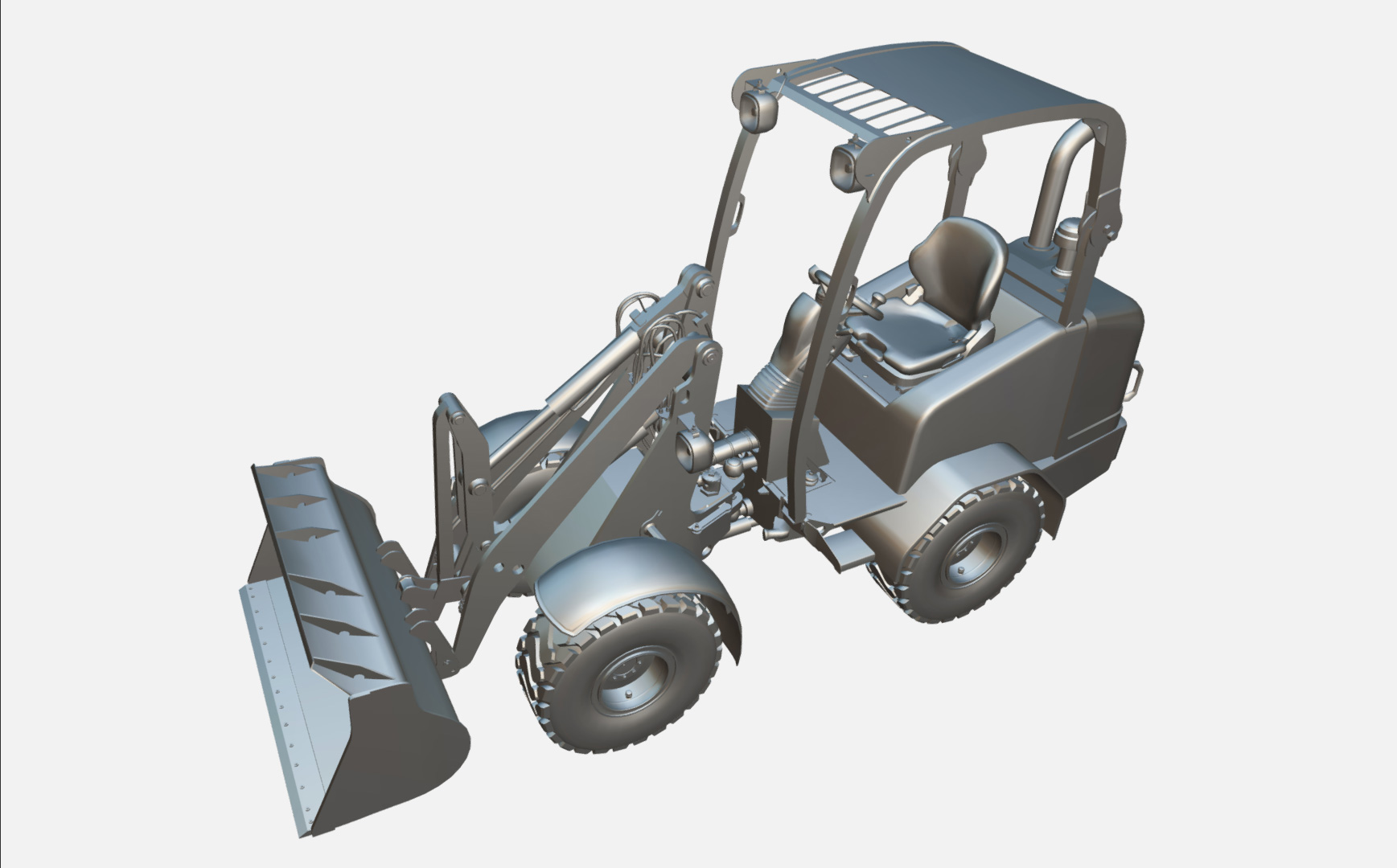 小型轮式装载机3D模型