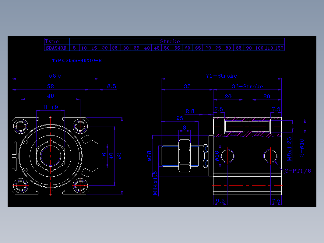 SDA气缸 83-SDA-40-SW