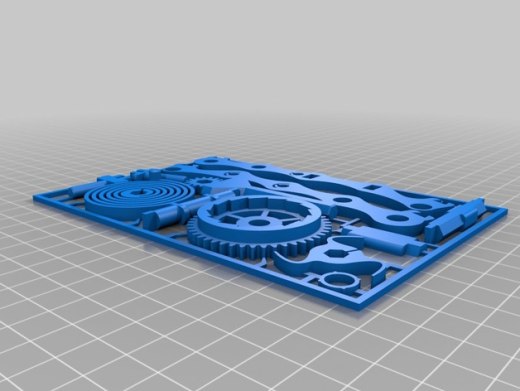 全3D可打印Wind-up发条式玩具小车缩略图