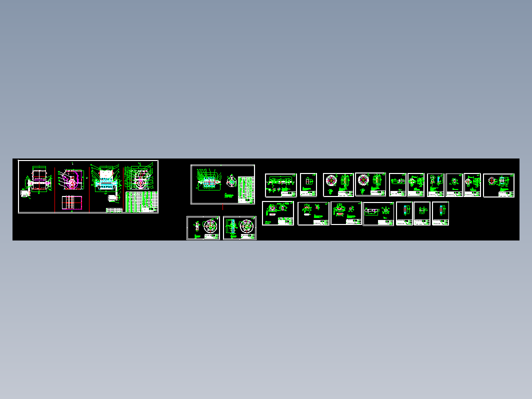 PCF1420.00反击锤式破碎机套图（拆分）