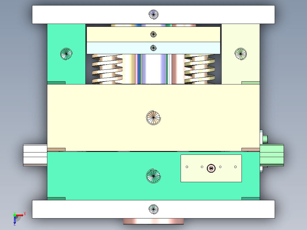 固定下壳注塑模具，（注塑模具+气缸抽芯）大水口潜伏式进胶