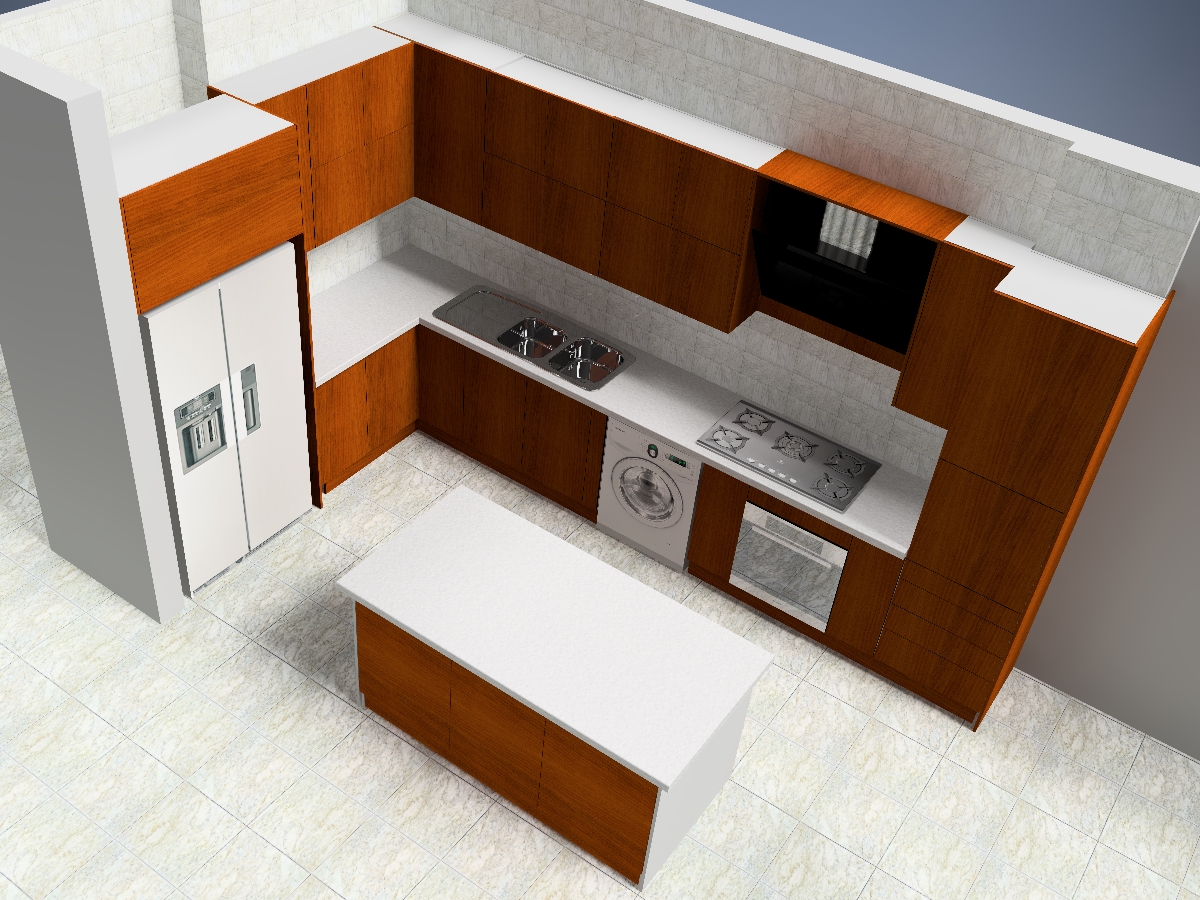Cabin Kitchen厨房一角模型3D图纸 x_b stp等多种格式