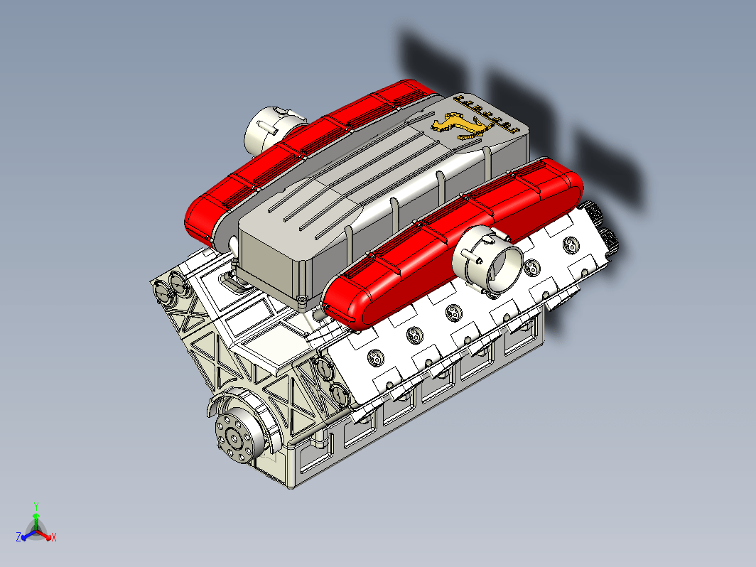 法拉利 Ferrari v12发动机设计图纸