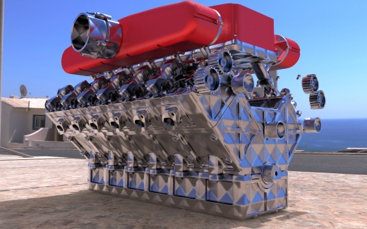 法拉利 Ferrari v12发动机设计图纸缩略图