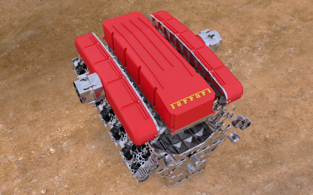 法拉利 Ferrari v12发动机设计图纸