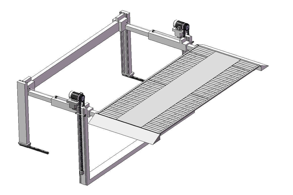 升降式无避让双层停车设备动画三维SW2016带参