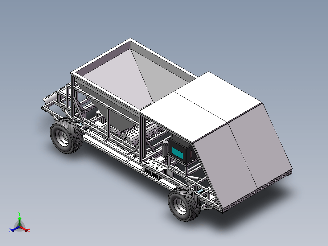 防风固沙装置（自动化草方格铺设车）三维SW2017带参+CAD+说明书