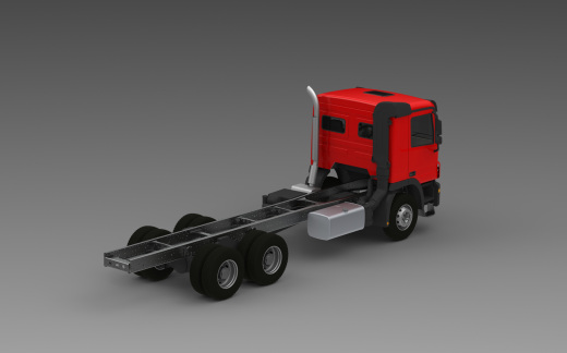 奔驰 Actros 底盘全尺寸卡车模型缩略图