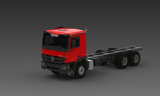 奔驰 Actros 底盘全尺寸卡车模型缩略图