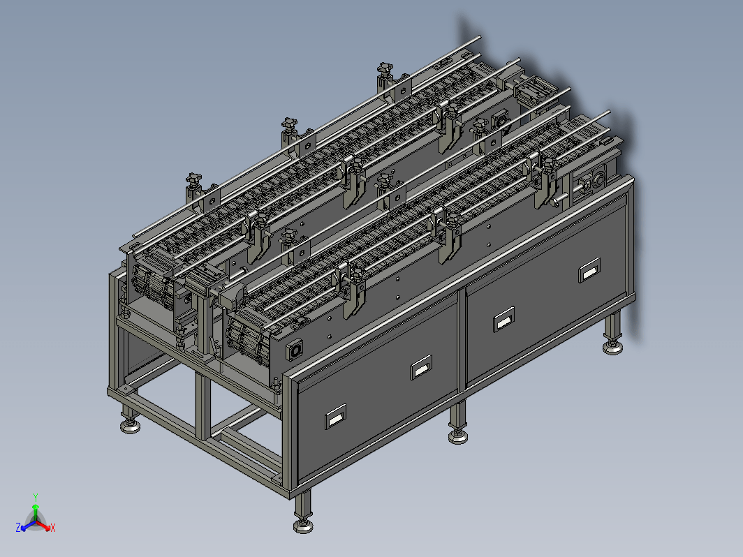 模块式输送机3D数模图纸 STEP格式