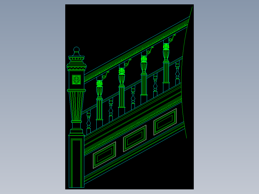 CAD室内设计施工-楼梯 FH10A002