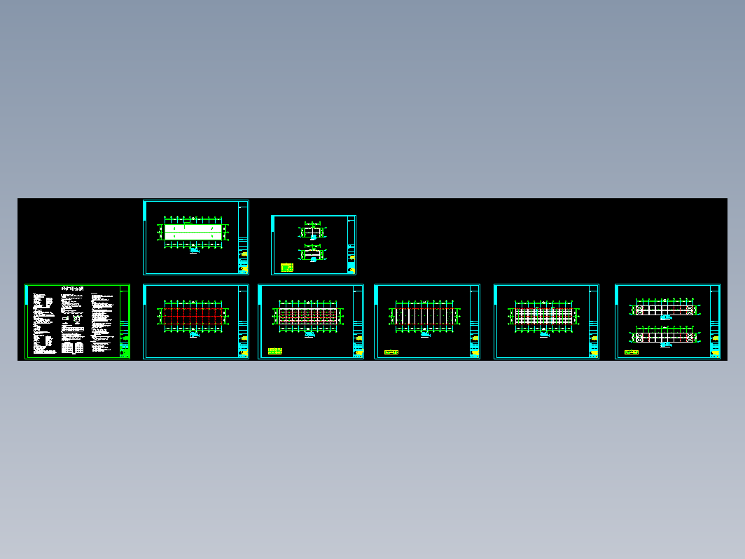 双层楼房12x45米钢结构CAD