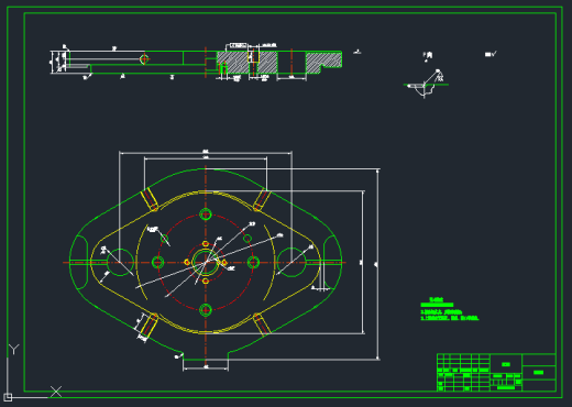 带勾端盖落料拉深冲孔复合模设计 CAD+设计说明书缩略图