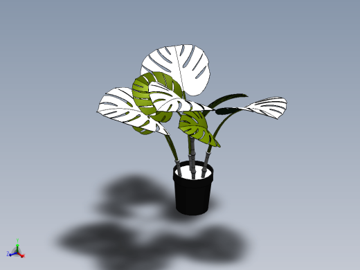 室内设计装饰植物盆栽模型缩略图