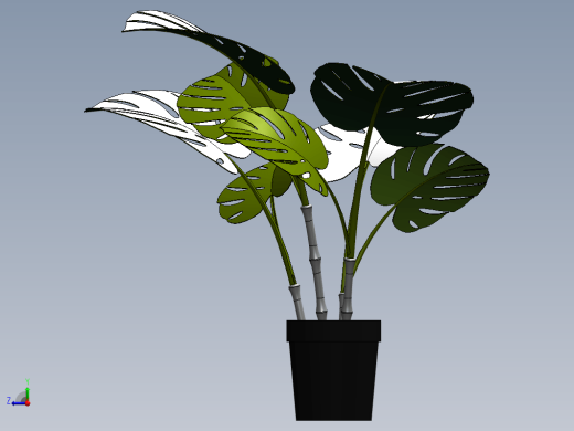 室内设计装饰植物盆栽模型缩略图